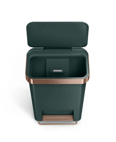 Simplehuman 45-liters Hybrid Rectangular Step Can In Green
