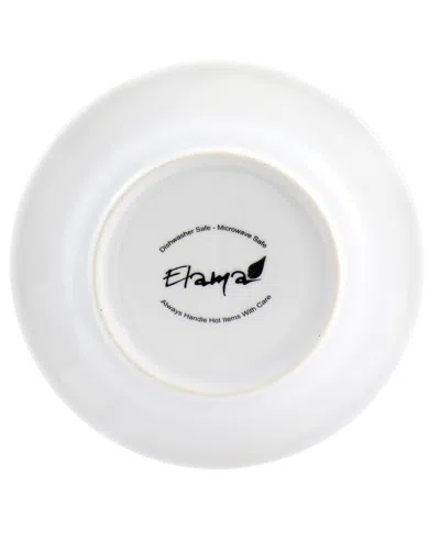Elama 3 Tier Round Plate Porcelain Serveware Set In White