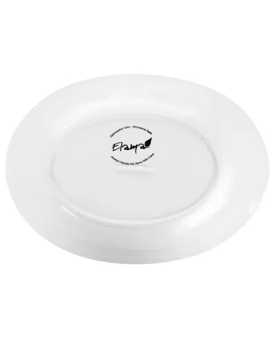 Elama 3-tiered Oval Plate Server In White