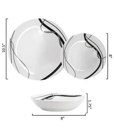 Elama 18pc Dinnerware Set In White