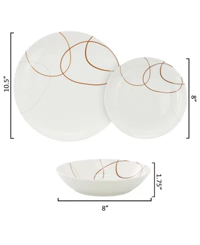 Elama 18pc Dinnerware Set In White
