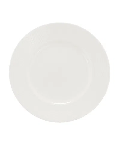 Elama Gemma 12 Piece Stoneware Dinnerware Set In White