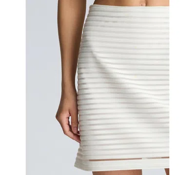 Kenneth Cole Pull On A-line Mini Skirt In White