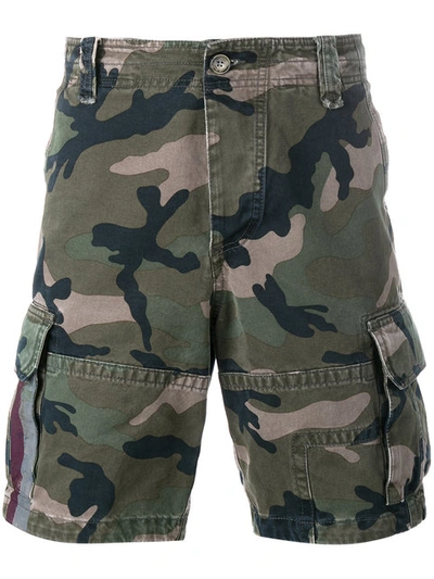 Valentino Id Camouflage Bermuda Shorts Man Military Green Cotton 100% 50