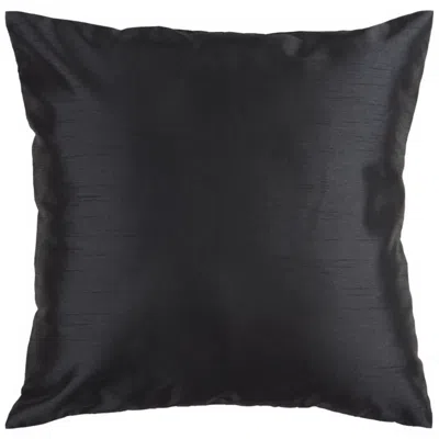 Surya Solid Luxe Decorative Pillow In Black