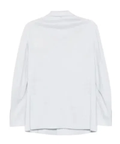 Eleventy Double-breasted Suit Jacket In White