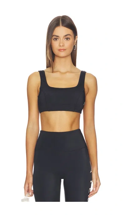 Perfect Moment Logo Sports Bra In Black
