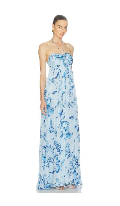 Rococo Sand Strapless Flared Dress In Multi