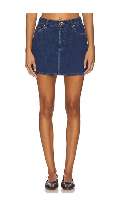 Rolla's 90s Relaxed Mini Skirt In Blue
