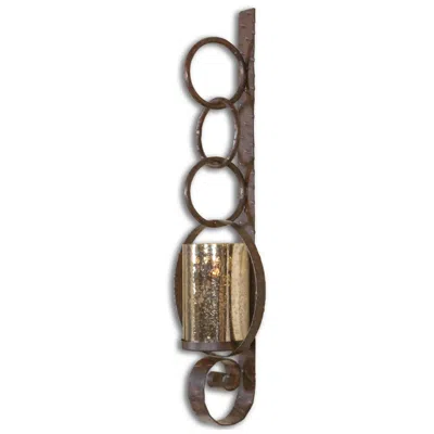 Uttermost Falconara Metal Wall Sconce In Brown