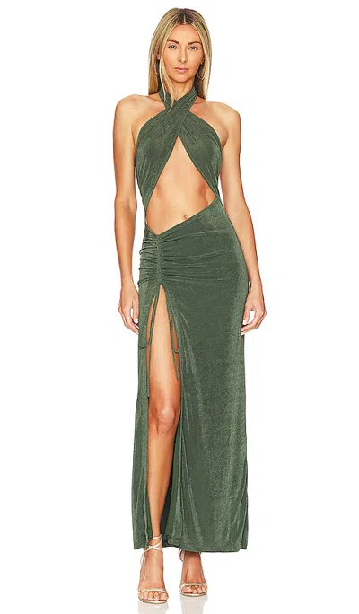 Superdown Adele Halter Maxi In Green