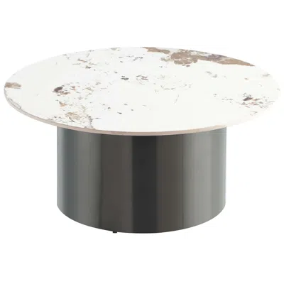 Manhattan Comfort Alondra Modern Coffee Table In Black In Black