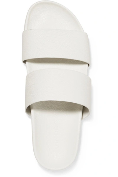 Shop Vince Georgie Textured-leather Slides