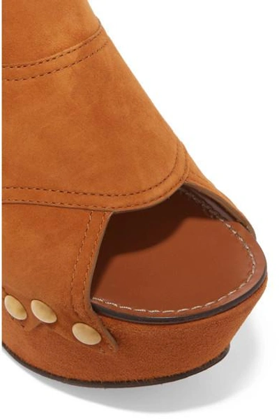 Shop Chloé Suede Wedge Sandals