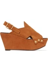 CHLOÉ Suede wedge sandals