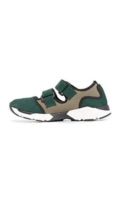 Shop Marni Sneakers In Green/grass
