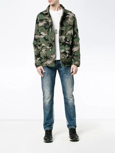 Shop Valentino Camouflage Military Jacket
