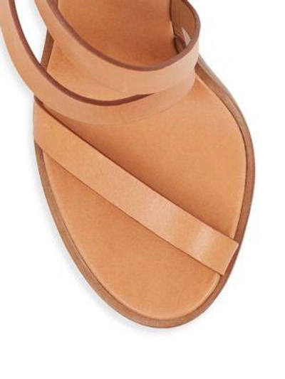 Shop Chloé Niko Leather Sandals In Misty Beige