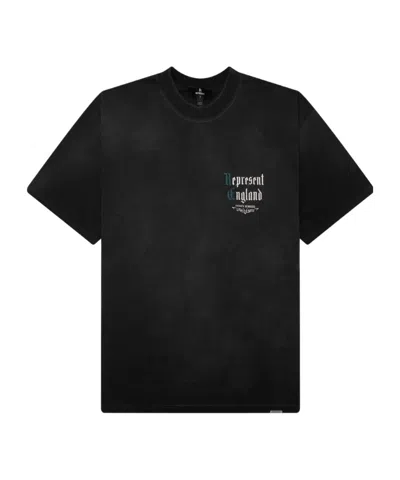 Represent Logo-print Dropped-shoulder T-shirt In Black