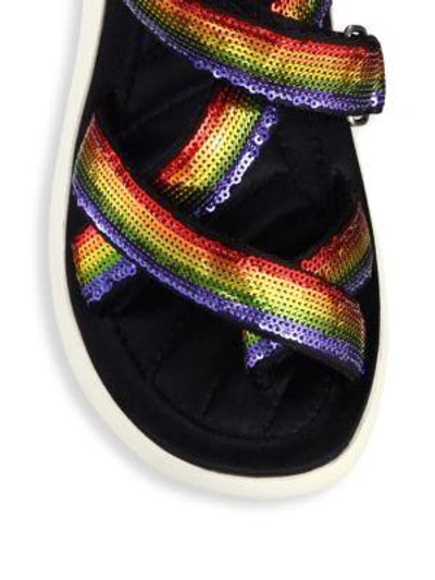 Shop Marc Jacobs Comet Sequined Sport Sandals In Rainbow