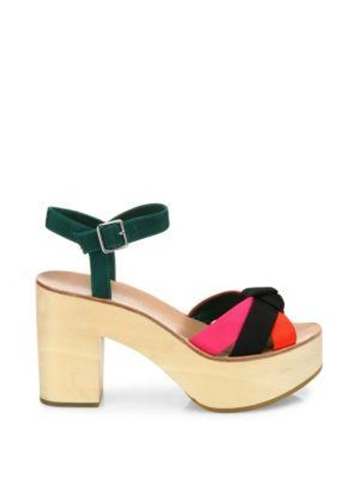 Shop Loeffler Randall Elsa Colorblock Platform Sandals In Multi