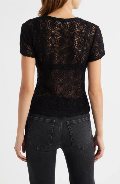 Frame The Lace T-shirt In Black