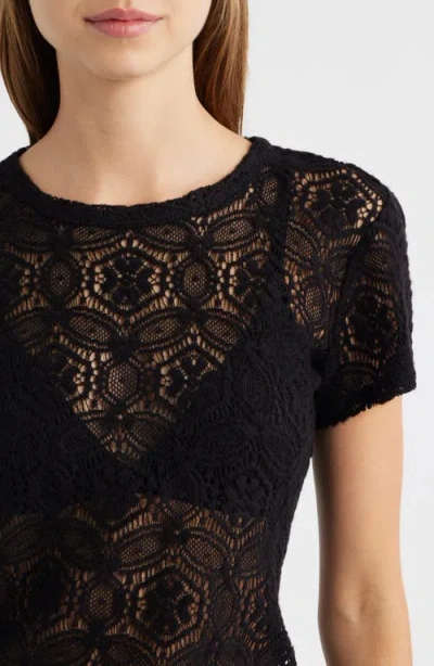 Frame The Lace T-shirt In Black