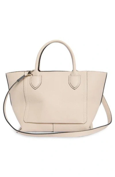 Longchamp Mailbox Medium Leather Top Handle Bag In Neutral