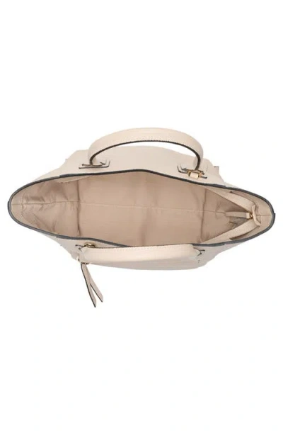 Longchamp Mailbox Medium Leather Top Handle Bag In Neutral