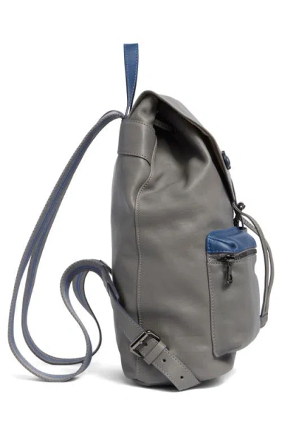 Longchamp Lc3d Medium Leather Backpack In Gray