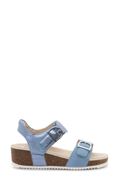 Ara Nova Slingback Platform Wedge Sandal In Blue
