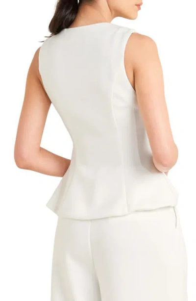 Freemarket Button Front Stretch Vest In Neutral