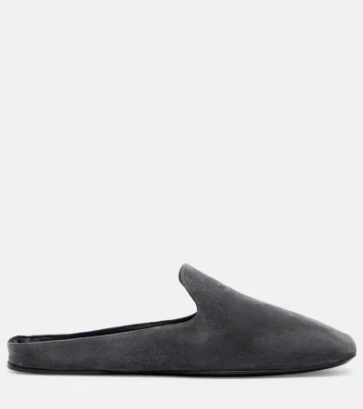 Max Mara Logo Suede Mules In Multi