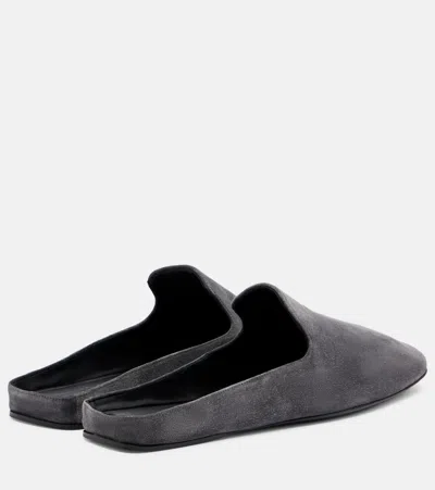 Max Mara Logo Suede Mules In Multi