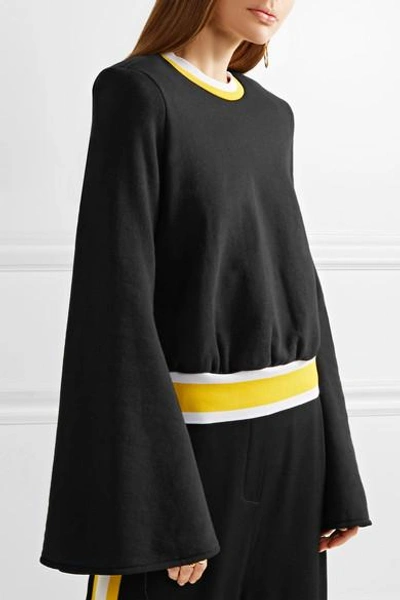 Shop Ellery Immortal Stretch Knit-trimmed Cotton Sweater