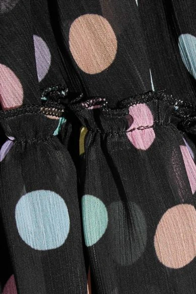 Shop Marc Jacobs Belted Polka-dot Chiffon Mini Dress