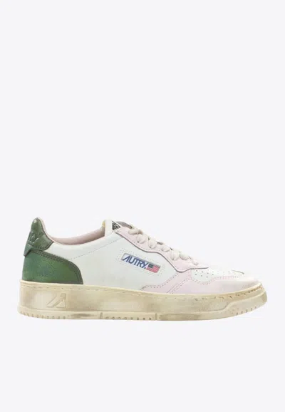 Autry Round Toe Sneakers Featuring Perforated Front In Multi