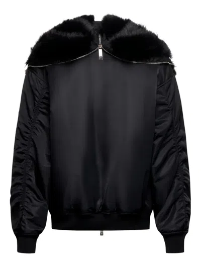 John Richmond Textured-collar Jacket In Black