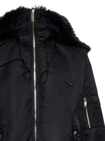 John Richmond Textured-collar Jacket In Black