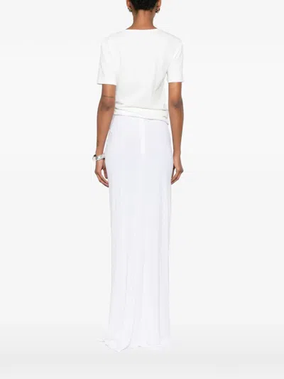 Christopher Esber Orbit Ruched T-shirt In White