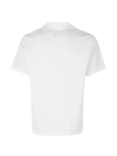 Mc2 Saint Barth Charles Open-collar T-shirt In White