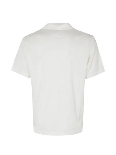 Mc2 Saint Barth Charles Open-collar T-shirt In White