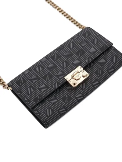 Moreau Patterned Chain-strap Clutch Bag In Blue