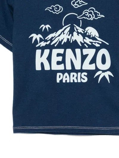 Kenzo Graphic-printed T-shirt In Blue