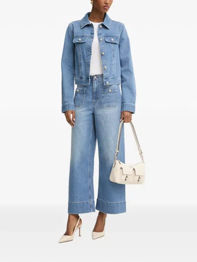 Morgan Button-up Denim Jacket In Blue