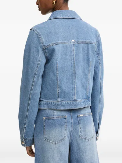 Morgan Button-up Denim Jacket In Blue