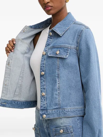 Morgan Button-up Denim Jacket In Blue