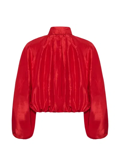 Adam Lippes Simone Silk Jacket In Multi