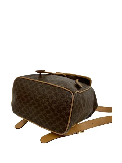 Pre-owned Celine 2014 Macadam Backpack In Brown