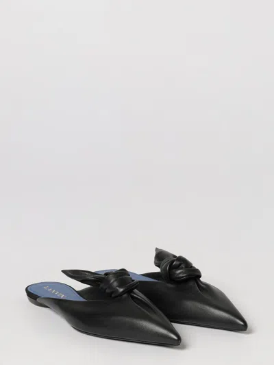 Lanvin Knotted Pointed-toe Flat Mules In Multi
